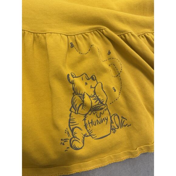 Disney Winnie the Pooh and Pals Mustard Yellow 2X Drop Waist 3/4 Sleeve Dress - Picture 4 of 11